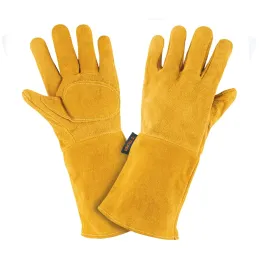Guantes de Carnaza Unitalla con puño Largo de seguridad, para soldadura y Mantenimiento, GU-CAL 14242 Truper Truper-Guantes de C