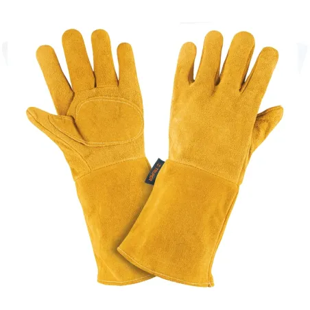 Guantes de Carnaza Unitalla con puño Largo de seguridad, para soldadura y Mantenimiento, GU-CAL 14242 Truper Truper-Guantes de C