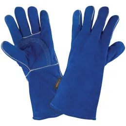 Guantes de Carnaza Unitalla Premium puño largo de seguridad, forro interno, para soldador, GU-SOL 15246 Truper Truper-Guantes de