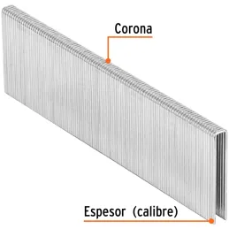 Grapas Corona 1/4" Calibre 18 L35mm Engrapadora Neumatica C5000u Truper 18277 Truper-Grapas Corona 1/4" Calibre 18 L35mm Engrapa