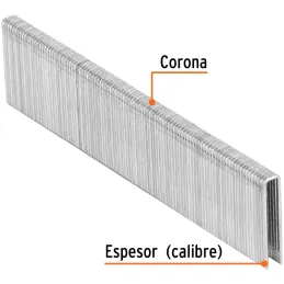 Grapas Corona 1/4" Calibre 18 L29mm Engrapadora Neumatica C5000u Truper 18275 Truper-Grapas Corona 1/4" Calibre 18 L29mm Engrapa