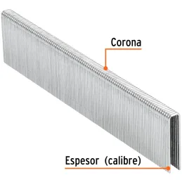 Grapas Corona 1/4" Calibre 18 L25mm Engrapadora Neumatica C5000u Truper 18274 Truper-Grapas Corona 1/4" Calibre 18 L25mm Engrapa