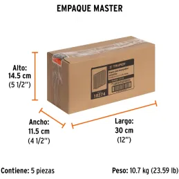 Grapas Corona 1/4" Calibre 18 L25mm Engrapadora Neumatica C5000u Truper 18274 Truper-Grapas Corona 1/4" Calibre 18 L25mm Engrapa