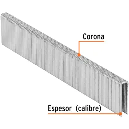 Grapas Corona 1/4" Calibre 18 L22mm Engrapadora Neumatica C5000u Truper 18273 Truper-Grapas Corona 1/4" Calibre 18 L22mm Engrapa