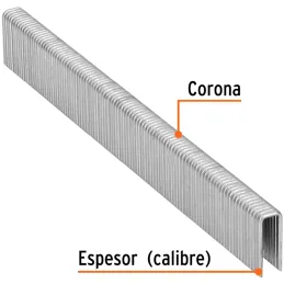 Grapas Corona 1/4" Calibre 18 L16mm Engrapadora Neumatica C5000u Truper 18271 Truper-Grapas Corona 1/4" Calibre 18 L16mm Engrapa