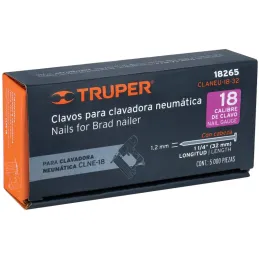 Clavos Calibre 18 L32mm Ccabeza C5000u Clavadora Neumaticas Truper 18265 Truper-Clavos Calibre 18 L32mm Ccabeza C5000u Clavadora