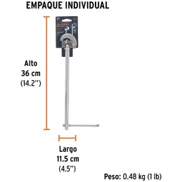 Llave para Plomero 12" Capacidad 1/2" - 1", Acero al Carbono, LLAP-12 12874 Truper Truper-Llave para Plomero 12" Capacidad 1/2" 