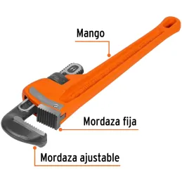Llave Stilson 18" A51mm Industriales CrMolibdeno Truper 15839 Truper-Llave Stilson 18" A51mm Industriales CrMolibdeno Truper 158