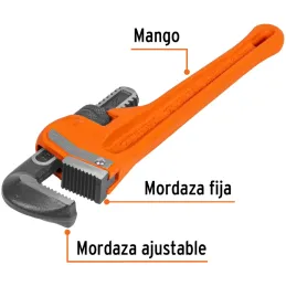 Llave Stilson 12" A32mm Industriales CrMolibdeno Truper 15837 Truper-Llave Stilson 12" A32mm Industriales CrMolibdeno Truper 158