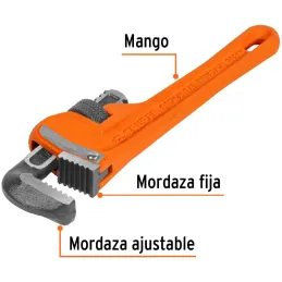 Llave Stilson 8" A19mm Industriales CrMolibdeno Truper 15835 Truper-Llave Stilson 8" A19mm Industriales CrMolibdeno Truper 15835