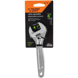 Llave Francesa 6" A1" Profesionales CrVanadio Cromadas Truper 15505 Truper-Llave Francesa 6" A1" Profesionales CrVanadio Cromada
