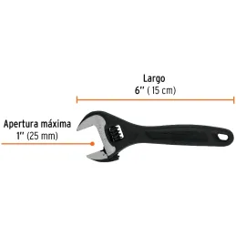 Llave Francesa 6" A1" Profesionales CrVanadio Fosfatadas Truper 15500 Truper-Llave Francesa 6" A1" Profesionales CrVanadio Fosfa
