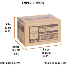 Llaves filtro de Aceite Universal Max 3 7/8" Min 2 1/2" Uso con Ratchet encastre 3/8", LL-3Q-FA 14546 Truper Truper-Llaves filtr