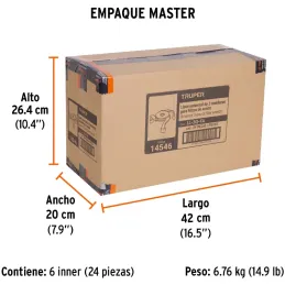 Llaves filtro de Aceite Universal Max 3 7/8" Min 2 1/2" Uso con Ratchet encastre 3/8", LL-3Q-FA 14546 Truper Truper-Llaves filtr