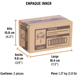 Llaves filtro de Aceite 3 Puntos Max 4-1/2" Min 3", Uso con Ratchet encastre 1/2" y 3/8", LL-FA-MA 14543 Truper Truper-Llaves fi