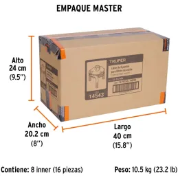 Llaves filtro de Aceite 3 Puntos Max 4-1/2" Min 3", Uso con Ratchet encastre 1/2" y 3/8", LL-FA-MA 14543 Truper Truper-Llaves fi
