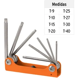 Juegos de 8 Llaves Torx Tnavaja Truper 15569 Truper-Juegos de 8 Llaves Torx Tnavaja Truper 15569 Fabricadas en acero al cromo va