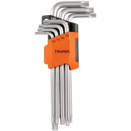 Juegos de 7 Llaves Torx PLargas Truper 15553 Truper-Juegos de 7 Llaves Torx PLargas Truper 15553 Fabricadas en acero al cromo va