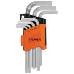 Juegos de 7 Llaves Allen Pulgadas PuntaHexagonal Truper 15533 Truper-Juegos de 7 Llaves Allen Pulgadas PuntaHexagonal Truper 155