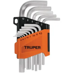 Juegos de 13 Llaves Allen MM PuntaHexagonal Truper 15542 Truper-Juegos de 13 Llaves Allen MM PuntaHexagonal Truper 15542 Fabrica