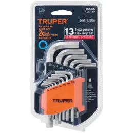 Juegos de 13 Llaves Allen MM PuntaHexagonal Truper 15542 Truper-Juegos de 13 Llaves Allen MM PuntaHexagonal Truper 15542 Fabrica