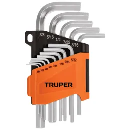 Juegos de 13 Llaves Allen Pulgadas PuntaHexagonal Truper 15545 Truper-Juegos de 13 Llaves Allen Pulgadas PuntaHexagonal Truper 1