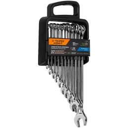 Juegos de 11 Llaves Combinadas extralargas MM CrVanadio Truper 15778 Truper-Juegos de 11 Llaves Combinadas extralargas MM CrVana