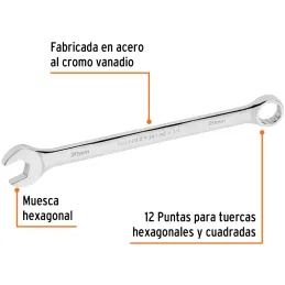 Llaves Boca Mixta 20mm Combinada CrVanadio ELarga Truper 15624 Truper-Llaves Boca Mixta 20mm Combinada CrVanadio ELarga Truper 1