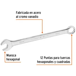 Llaves Boca Mixta 18mm Combinada CrVanadio ELarga Truper 15622 Truper-Llaves Boca Mixta 18mm Combinada CrVanadio ELarga Truper 1