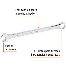 Llaves Boca Mixta 15mm Combinada CrVanadio ELarga Truper 15619 Truper-Llaves Boca Mixta 15mm Combinada CrVanadio ELarga Truper 1