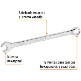 Llaves Boca Mixta 14mm Combinada CrVanadio ELarga Truper 15618 Truper-Llaves Boca Mixta 14mm Combinada CrVanadio ELarga Truper 1