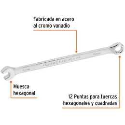 Llaves Boca Mixta 6mm Combinada CrVanadio ELarga Truper 15610 Truper-Llaves Boca Mixta 6mm Combinada CrVanadio ELarga Truper 156