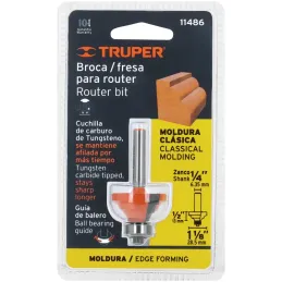 Fresas Moldura Clasica 1-1/8" x13mm cRodaje Truper 11486 Truper-Fresas Moldura Clasica 1-1/8" x13mm cRodaje Truper 11486 Cuerpo 