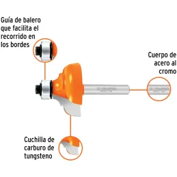 Fresas Clasica 1-3/8" x18mm cRodaje, Truper 11482 Truper-Fresas Clasica 1-3/8" x18mm cRodaje, Truper 11482 Cuerpo de acero al cr