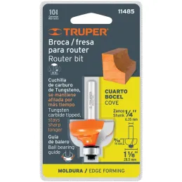 Fresas Clasica 1-3/8" x18mm cRodaje, Truper 11482 Truper-Fresas Clasica 1-3/8" x18mm cRodaje, Truper 11482 Cuerpo de acero al cr