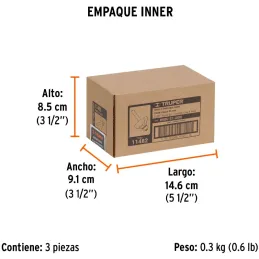 Fresas Clasica 1-3/8" x18mm cRodaje, Truper 11482 Truper-Fresas Clasica 1-3/8" x18mm cRodaje, Truper 11482 Cuerpo de acero al cr