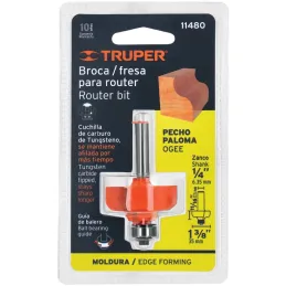 Fresas Pecho de Paloma 1-3/8" x18mm cRodaje Truper 11480 Truper-Fresas Pecho de Paloma 1-3/8" x18mm cRodaje Truper 11480 Cuerpo 