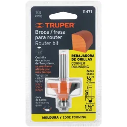 Fresas Redondeadoras 1-1/2" x19mm cRodaje, Truper 11471 Truper-Fresas Redondeadoras 1-1/2" x19mm cRodaje, Truper 11471 Cuerpo de