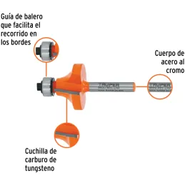 Fresas Redondeadoras 1-1/4" x17mm cRodaje Truper 11470 Truper-Fresas Redondeadoras 1-1/4" x17mm cRodaje Truper 11470 Cuerpo de a