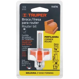 Fresas Redondeadoras 1-1/2" x19mm cRodaje, Truper 11474 Truper-Fresas Redondeadoras 1-1/2" x19mm cRodaje, Truper 11474 Cuerpo de