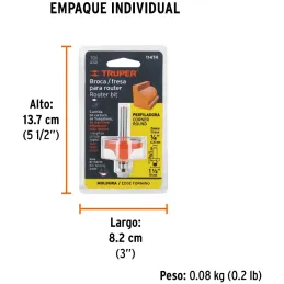 Fresas Redondeadoras 1-1/2" x19mm cRodaje, Truper 11474 Truper-Fresas Redondeadoras 1-1/2" x19mm cRodaje, Truper 11474 Cuerpo de