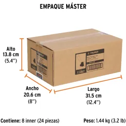 Fresas Corte V 7/8" x18mm Truper 11467 Truper-Fresas Corte V 7/8" x18mm Truper 11467 Cuerpo de acero al cromo y cuchilla de carb