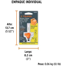Fresas Redondeadoras 1-1/4" x17mm cRodaje, Truper 11473 Truper-Fresas Redondeadoras 1-1/4" x17mm cRodaje, Truper 11473 Cuerpo de