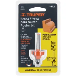 Fresas Redondeadoras 1" x14mm cRodaje, Truper 11472 Truper-Fresas Redondeadoras 1" x14mm cRodaje, Truper 11472 Cuerpo de acero a