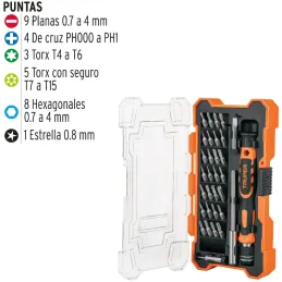 Desarmadores Juegos 30 Puntas MAluminio electronica Presicion Truper 14162 Truper-Desarmadores Juegos 30 Puntas MAluminio electr