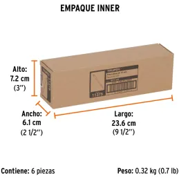 Broca Mecha Plana 5/8" x15cm Z1/4 Truper 11375 Truper-Broca Mecha Plana 5/8" x15cm Z1/4 Truper 11375 Punta triscada 2X mayor vel