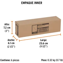 Broca Mecha Plana 1/2" x15cm Z1/4 Truper 11372 Truper-Broca Mecha Plana 1/2" x15cm Z1/4 Truper 11372 Punta triscada 2X mayor vel