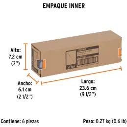 Broca Mecha Plana 3/8" x15cm Z1/4 Truper 11366 Truper-Broca Mecha Plana 3/8" x15cm Z1/4 Truper 11366 Punta triscada 2X mayor vel