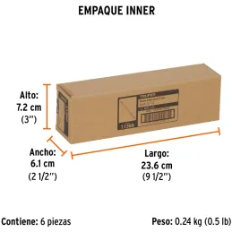 Broca Mecha Plana 1/4" x15cm Z1/4 Truper 11360 Truper-Broca Mecha Plana 1/4" x15cm Z1/4 Truper 11360 Punta triscada 2X mayor vel