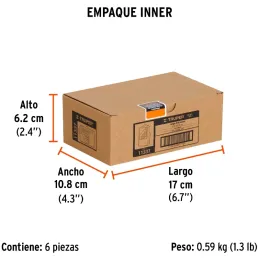 Juego de Brocas para Madera 6 Piezas Truper 11337 Truper-Juego de Brocas para Madera 6 Piezas Truper 11337 Punta centradora para